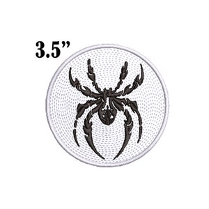 Black Spider Tribal Embroidered Iron-On/Sew-On Patch Halloween Costume Magic Evil Ghosts Custom for Backpack Bags Vest Jacket Clothing Jeans