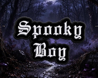 Spooky Boy Patch/Iron-On Patch/Alternative Rock Music/Goth Gothic/Embroidered Sew-On Applique for Clothing Vest/Jacket Hat Backpack