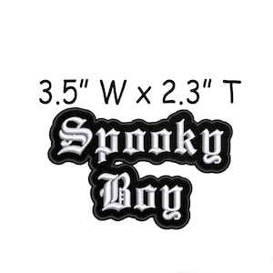 Spooky Boy Patch Embroidered Iron-on/Sew-on DIY Applique Backpack Bag Battle Vest Jacket Clothing Jean Alternative Rock Music Goth Gothic