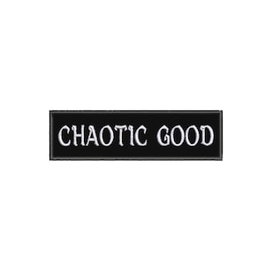 Chaotic Good Alignment Embroidered Iron On Patch Sew On Geeks & Gamers Anime Pathfinder DND Custom Badge for Backpack Vest Jacket Clothing