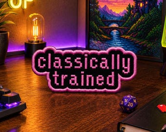 Klassisch Trainiert/Bügelbild/Geeks & Gamer/Retro Vintage/Gesticktes Aufnäher/Aufnäher/Aufnäher für Kleidung Weste/Jacke
