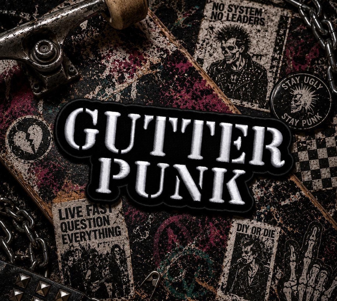 Gutter Punk Patch/iron-on Patch/alternative Rock Music/goth Gothic ...