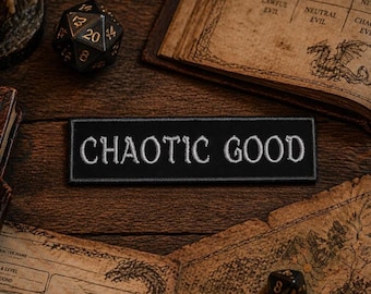 Chaotic Good Patch/Iron-On Patch/Geeks & Gamers/Anime/Pathfinder/DND Alignment Patch/Embroidered Sew On Applique for Clothing Vest Backpack