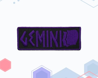 Gemini Zodiac Sign Patch Embroidered DIY Iron-on/Sew-on DIY Applique Backpack Bag Vest Jacket Clothing Jean Astrology Sky Moon Stars