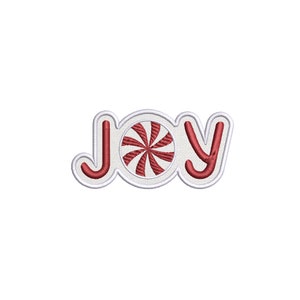 Cute Joy Mint Candy Christmas Embroidered Iron On Patch Costume Magic Holidays Fun Badge for Stockings Backpack Bags Vest Jacket Clothing