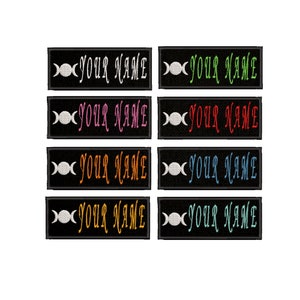 Custom Your Name Tag Embroidered Iron On Patch Sew On for Uniform Luggage Costume Backpack Bag Vest Jacket Clothing Biker