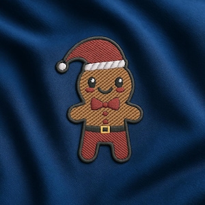 Cute Santa Ginger Bread Man Weihnachten gestickt Eisen auf Patch Magie Urlaub Spaß Abzeichen für Strümpfe Rucksack Taschen Weste Jacke Kleidung