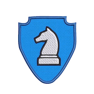 White Knight Chess Piece Patch Embroidered DIY Iron-on/Sew-on Applique Backpack Bag Vest Jacket Clothing Jeans Hat Board Game Hobby Strategy