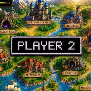 Parche del Jugador 2 / Parche termoadhesivo / Juegos retro clásicos / Geeks y gamers / Aplique bordado para coser en ropa, chalecos, chaquetas, sombreros y mochilas