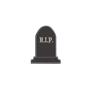 Gravestone Patch  RIP Embroidered Iron On Patch Halloween Costume Scary Custom for Backpack Bags Vest Jacket Clothing Jeans Hats