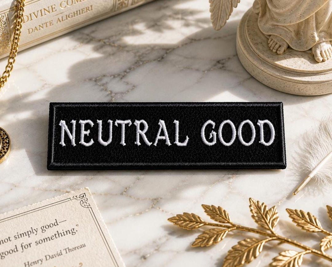 Neutral Good Alignment Patch/iron-on Patch/geeks & Gamers Gift ...
