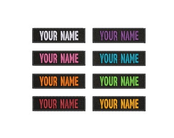Custom Your Name Tag 3.5&quot; W x 1&quot; T Embroidered Iron On Patch Sew On for Uniform Luggage Costume Backpack Bag Vest Jacket Clothing Biker