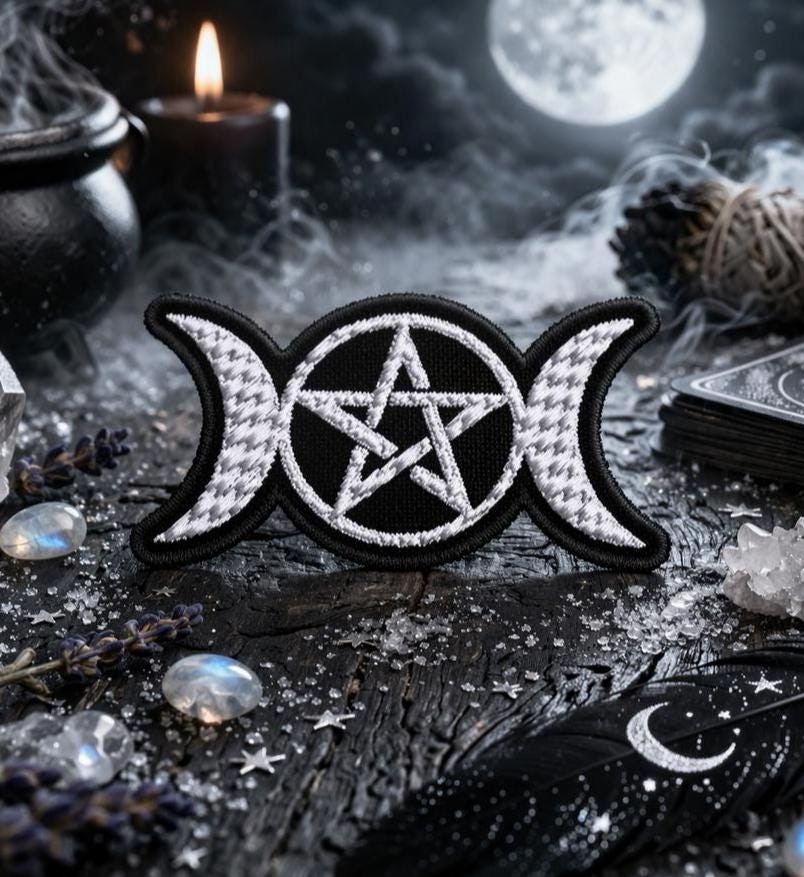Pentagram patch Iron Sew on clothes stella ricamata ricamo applique