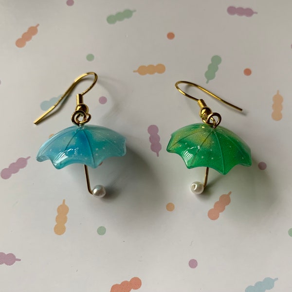 Hypoallergenic Mismatch Umbrella Dangle Earrings