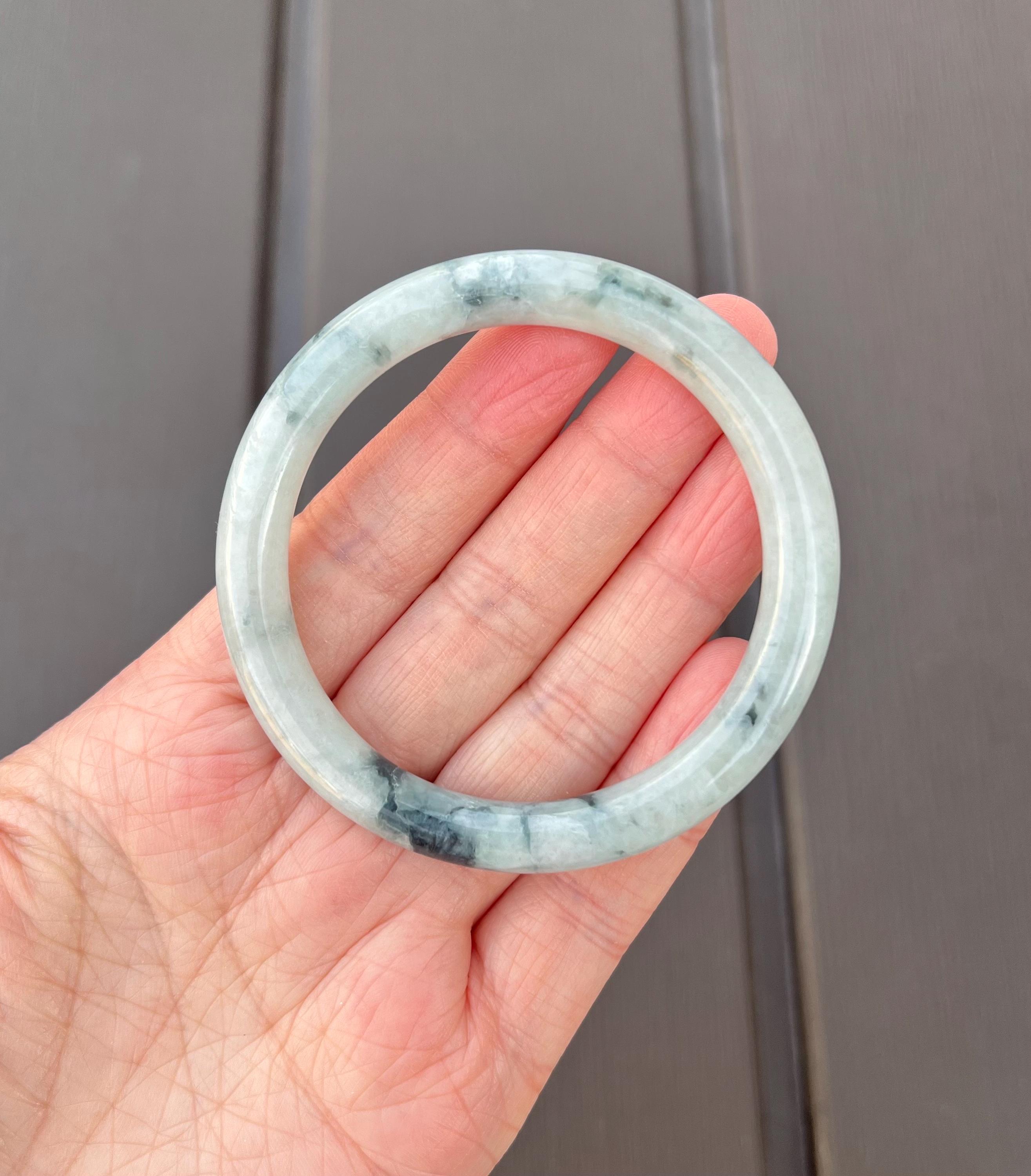 JCH037-RM 52.5mm Certified Untreated Grade A Jade Bracelet｜缅甸 