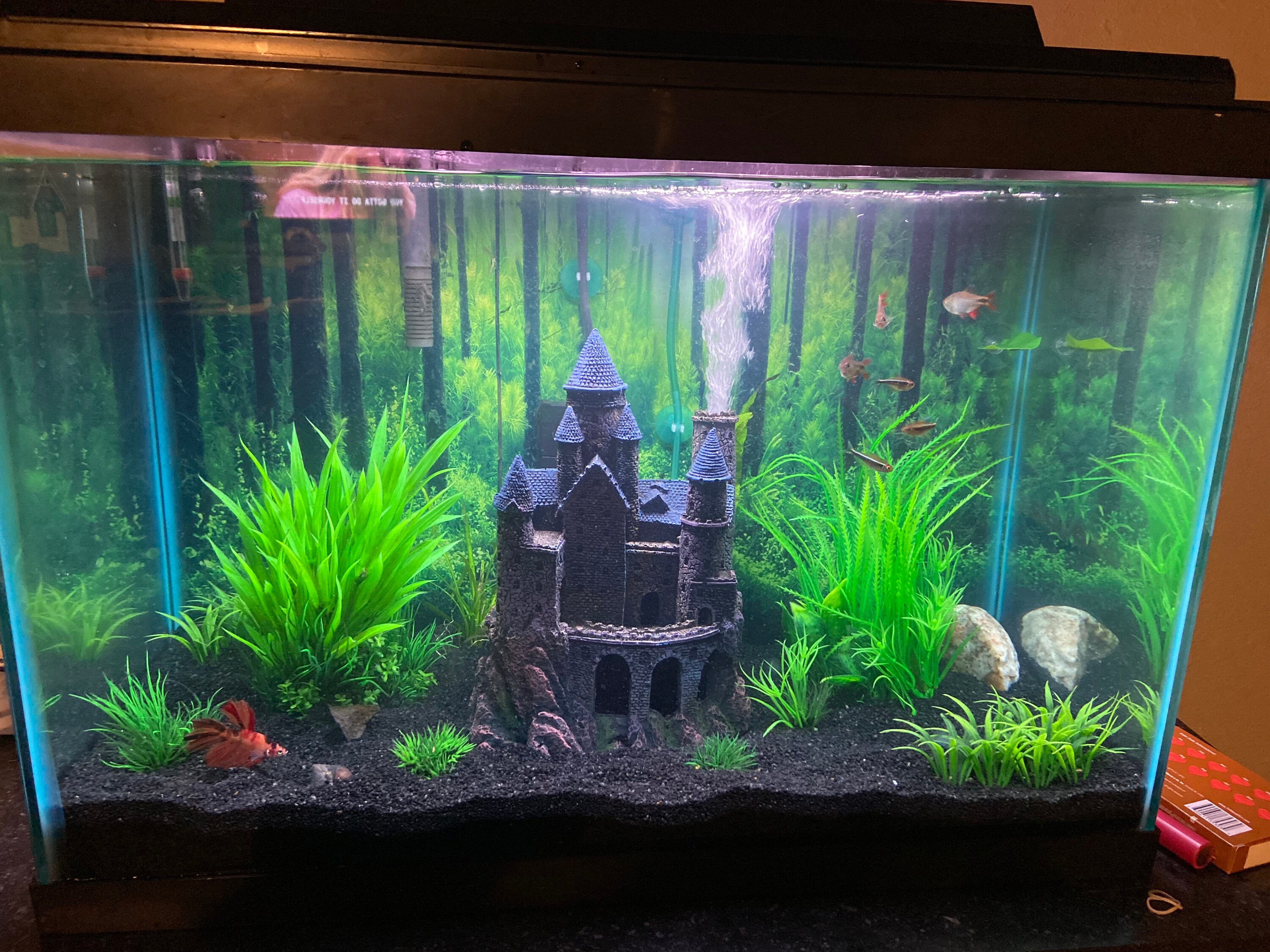 Fish Tank Wizard Castle Aquarium Castle Decorations Fish Etsy UK
