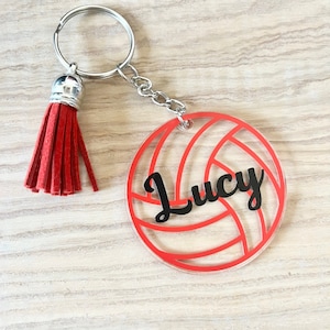Personalisierter Beachvolleyball-Schlüsselanhänger / Personalisierter Beachvolleyball-Schlüsselanhänger / Sport Geschenkidee / Beachvolleyball-Thema / Beachvolleyball-Geschenk