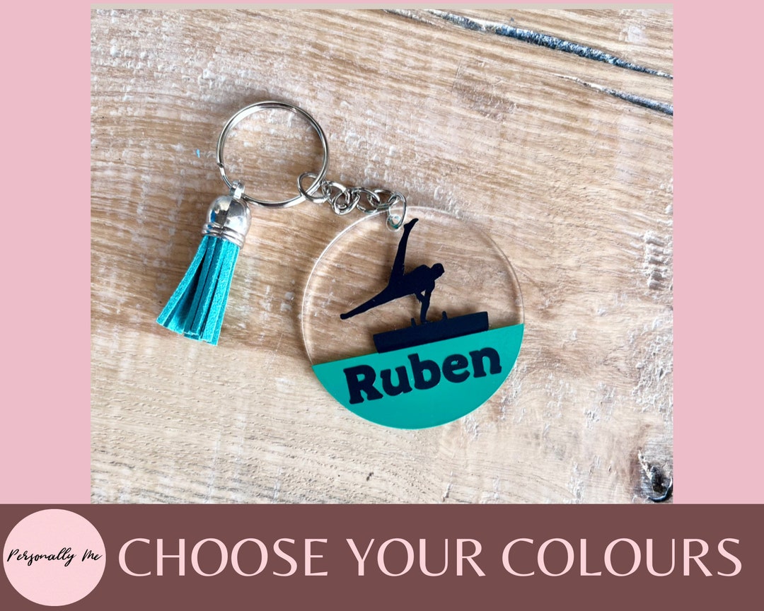 Personalised Boy / Male Gymnastics Keyring / Gymnastics Etsy UK