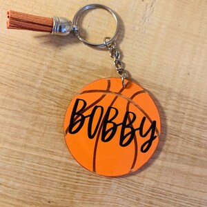 Personalised Basketball Keyring / Personalised Keychain / Gift Idea ...