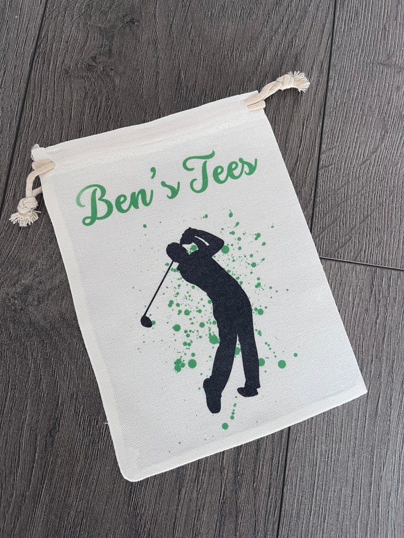 Personalised Golf Tee Bag. Golf Tee Bag for Him or Her. Make It Female