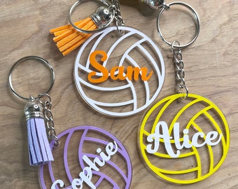 Personalised Netball Keyring / Personalised Netball Keychain / Sports Gift Idea / Netball theme /Girl keyring gift