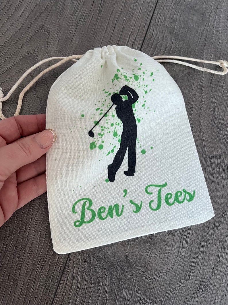 Personalised Golf Tee Bag. Golf Tee Bag for Him or Her. Make It Female