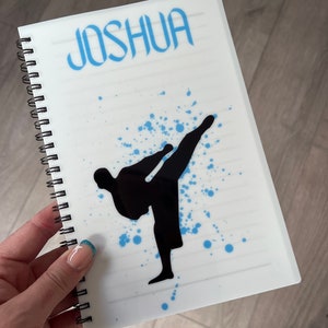 Personalisiertes Taekwondo, Karate, Martial Arts Notizbuch / Tagebuch.