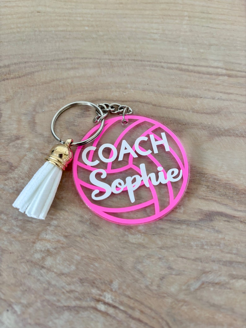 Netball Coach Gift / Personalised Netball Coach Keyring / Keychain ...