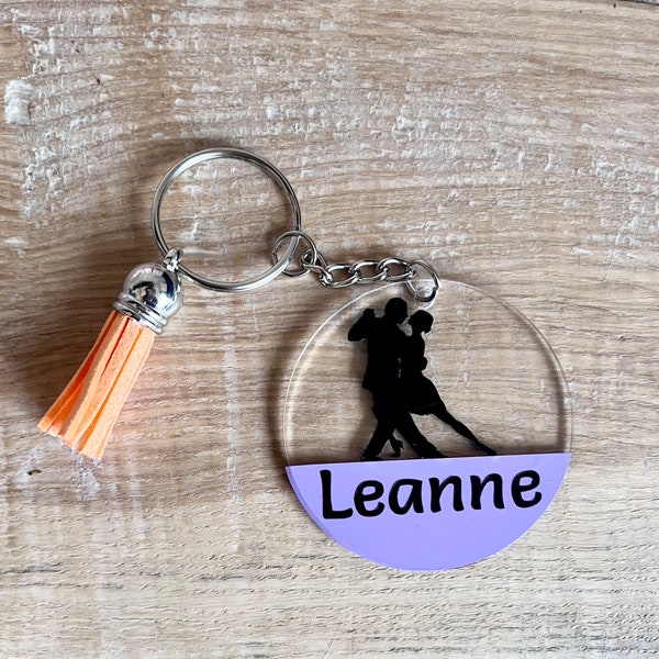 Personalised Latin / Salsa / Dance Keyring / keychain. Salsa & Latin dancers. Gift Idea for dancers.