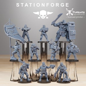 Chasseurs de la Garde Grim (10) - Station Forge - Commandement du Grimdark Tabletop Corps