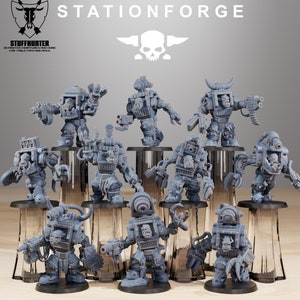 Orkaz Steelbrutes - Station Forge - 28 mm Tabletop Heavy Orks Grimdark Sci-fi