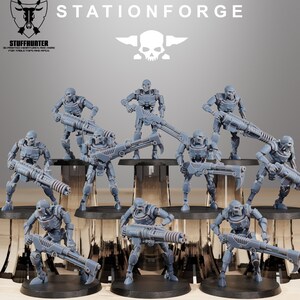 Astronet X1 Infantry - Station Forge - 28mm Tabletop Undead Robots Mecha Droiden