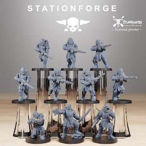 ロイヤル ガード歩兵 (10) - ステーション フォージ - アストラ ミリタルム テーブルトップ ウォーゲーミング SF グリムダーク