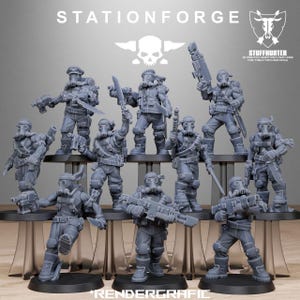 Grim Guard Jungle Fighters 2 (10) - Station Forge - Tabletop Wargaming Corps Human