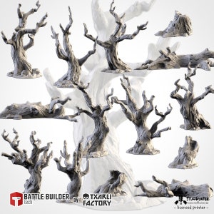 Tabletop Terrain - Dead Trees - Aos Fantasy Scifi Dead Forest Part 1