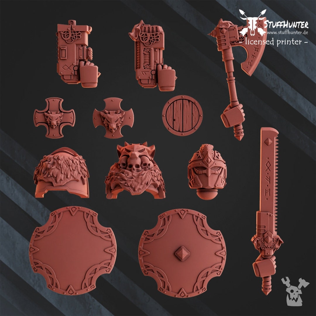 Wolf Warrior Bit Set Dakkadakka Tabletop Scifi Marine Scifi Grimdark Etsy