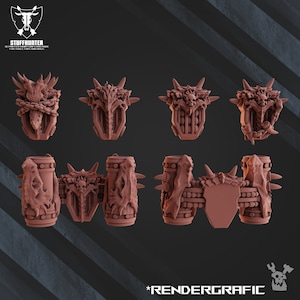 Backpacks (5) - Fire Lizard Warriors (build kit) - DakkaDakka - Tabletop Wargaming Grimdark