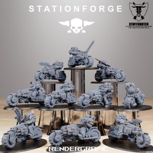 Socratis Biker (10) - Station Forge - Scifi Marine Tabletop Wargaming Support