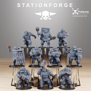 Grim Guard Mutants (10) - Station Forge - Astra Militarum Grimdark Tabletop Ogryns