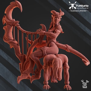 Demons of Lust - Infernal Harpist - Tabletop Wargaming Grimdark Musician Magician