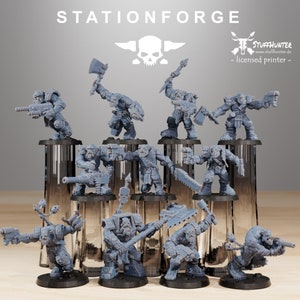 Orkaz Infantry Set (11) - Station Forge - Space Orks Tabletop Wargaming Kill Team Boyz