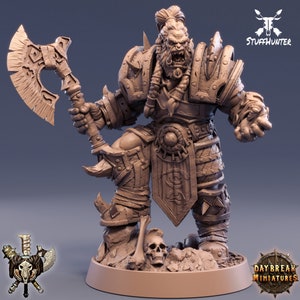 Orc Warrior Lord Primo Bataille - 32 mm 75 mm Tabletop Miniature Figure D&D