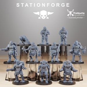 Scavenger Cyborgs (10) - Station Forge - Tabletop Wargaming Robot Cults Mech