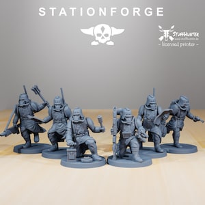 Grim Guard Supporters (6) - Station Forge - Grimdark Tabletop Corps Infantry