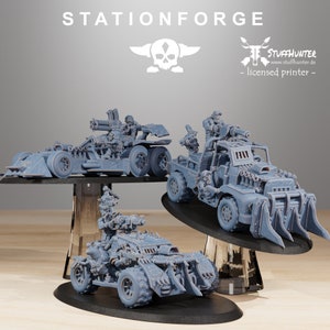 Orkaz Speedsters - Station Forge - Scifi Orks Tabletop Wargaming Buggy Racecar Truck Vehicle