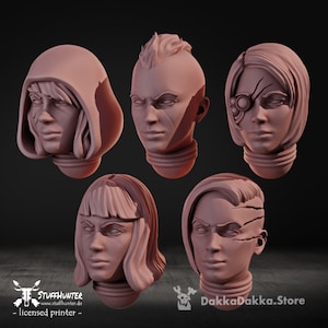 War Sisters Heads - DakkaDakka - Grimdark Tabletop Human Female Bits