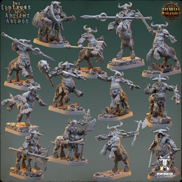 Centaurs of Ancient Archos - Full Set - 32mm Centaur Tabletop Wargaming