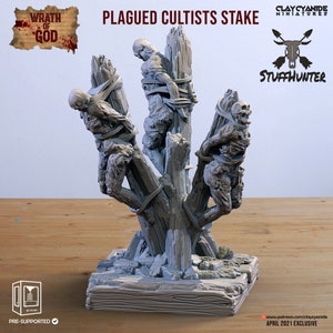 Wrath of God - Plagued Cultists Stake - 28 32 mm Tabletop Terrain Demon Chaos