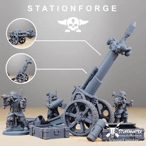 Grim Guard Light Artillery - Station Forge - Grimdark Tabletop Corps Cannon Human Soldiers