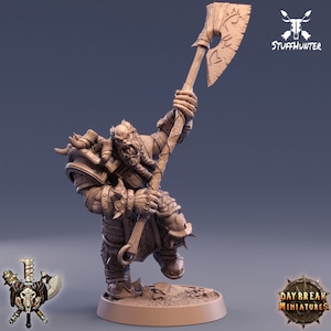 Orc Warrior Frogrik the Severer - 32 mm 75 mm Tabletop Miniature Figure D&D
